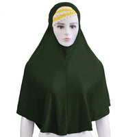 Muslim Women Instant Hijab Prayer Full Cover Chemo Cap One Piece Amira Scarf Shawls Veil Islamic Ramadan Khimar Turban Headwrap