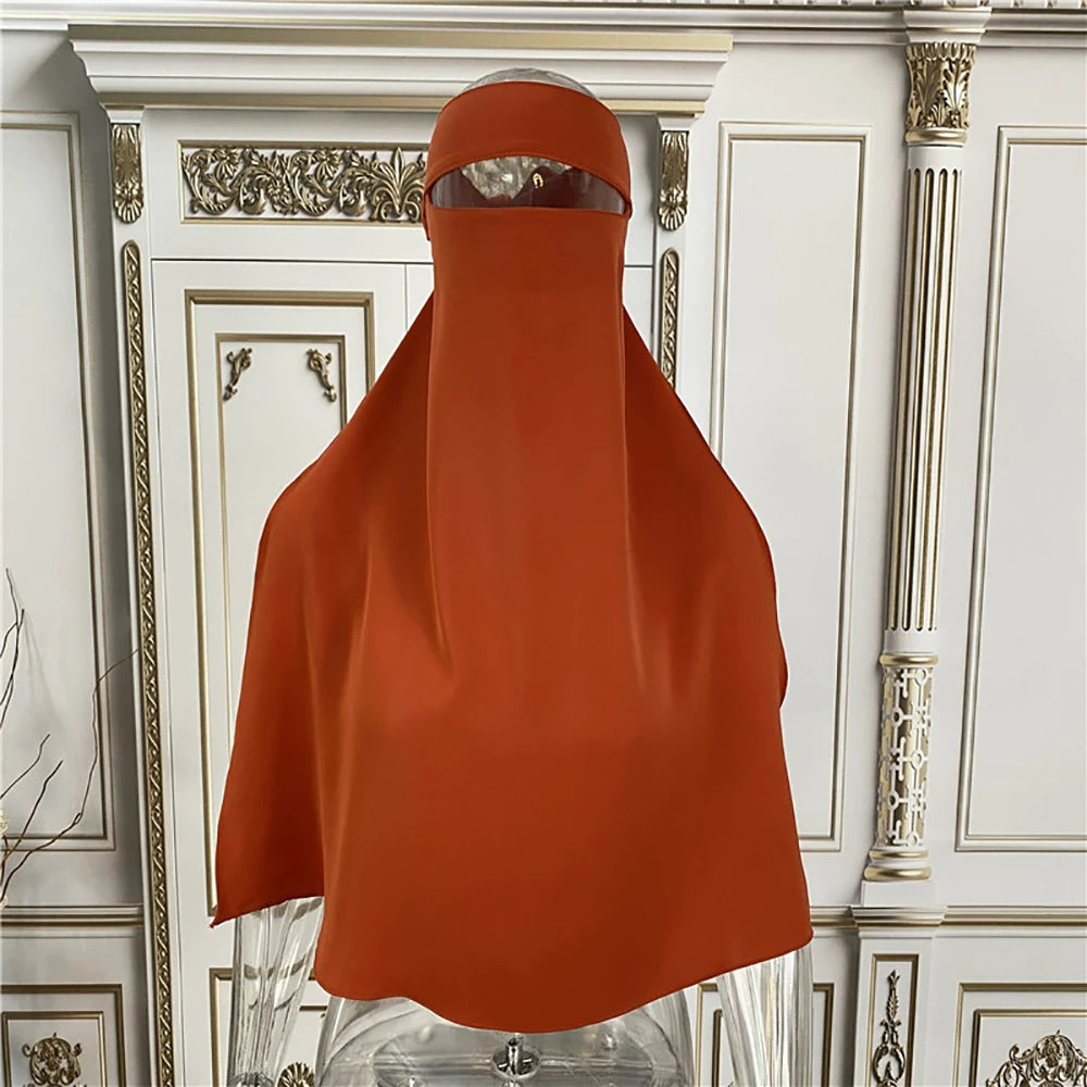 Niqab High Quality Nida Single Layer Ramadan Islamic Clothing EID Prayer Muslim Modest Women Hijab Khimar Jilbab Veil Niqab