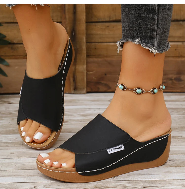 Women's Sandals Casual Heels Sandals Summer Woman Shoes Luxury Slippers Heeled Sandals Wedges Shoes Summer Footwear Women 2025