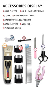 Electric Dog Clippers Professional Pet Hair Trimmer Dogs Grooming Hairdresser Hair Cutter Cat Hair Cutting Remover Machine Kit