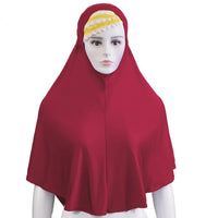 Muslim Women Instant Hijab Prayer Full Cover Chemo Cap One Piece Amira Scarf Shawls Veil Islamic Ramadan Khimar Turban Headwrap