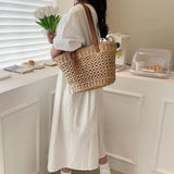 Summer Straw Beach Tote
