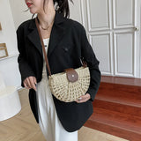 Summer Straw Bag - Fashion Semicircle