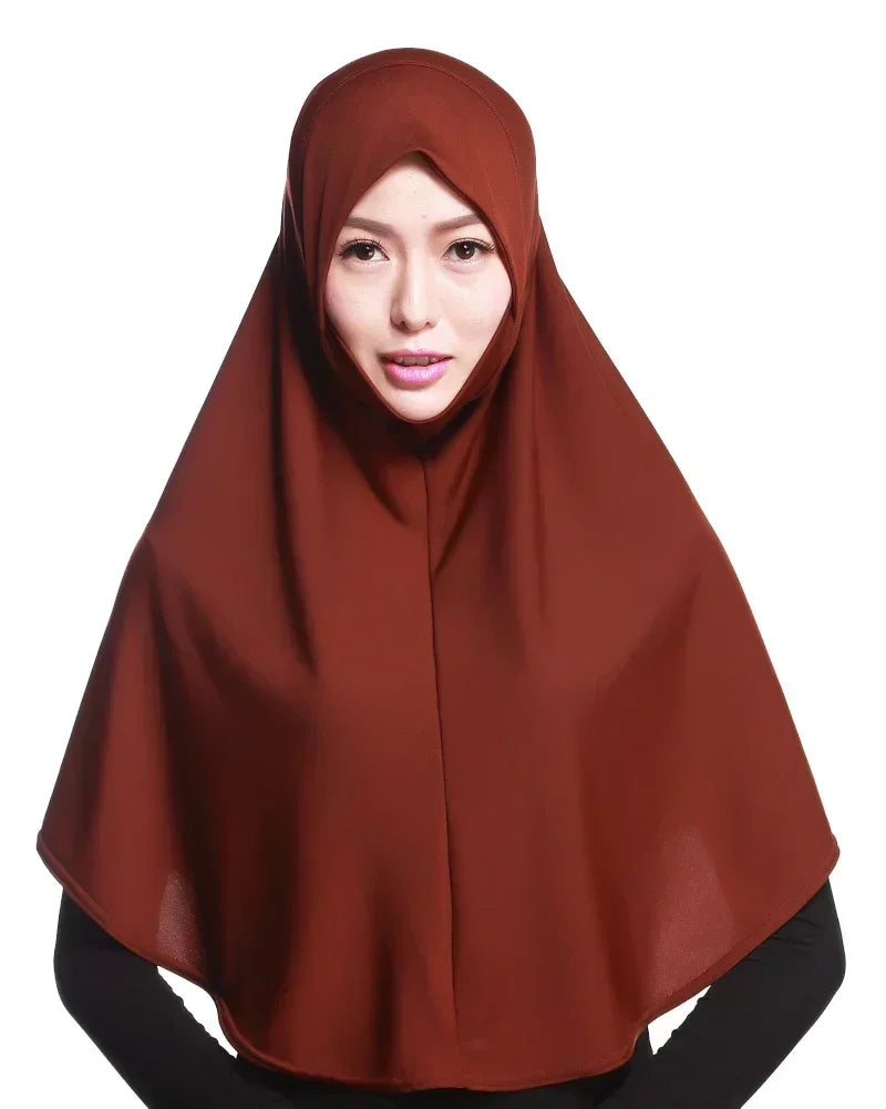 Muslim Women Instant Hijab Prayer Full Cover Chemo Cap One Piece Amira Scarf Shawls Veil Islamic Ramadan Khimar Turban Headwrap