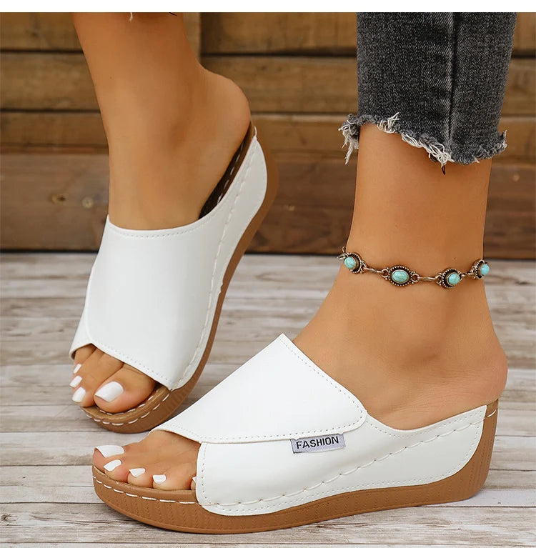 Women's Sandals Casual Heels Sandals Summer Woman Shoes Luxury Slippers Heeled Sandals Wedges Shoes Summer Footwear Women 2025