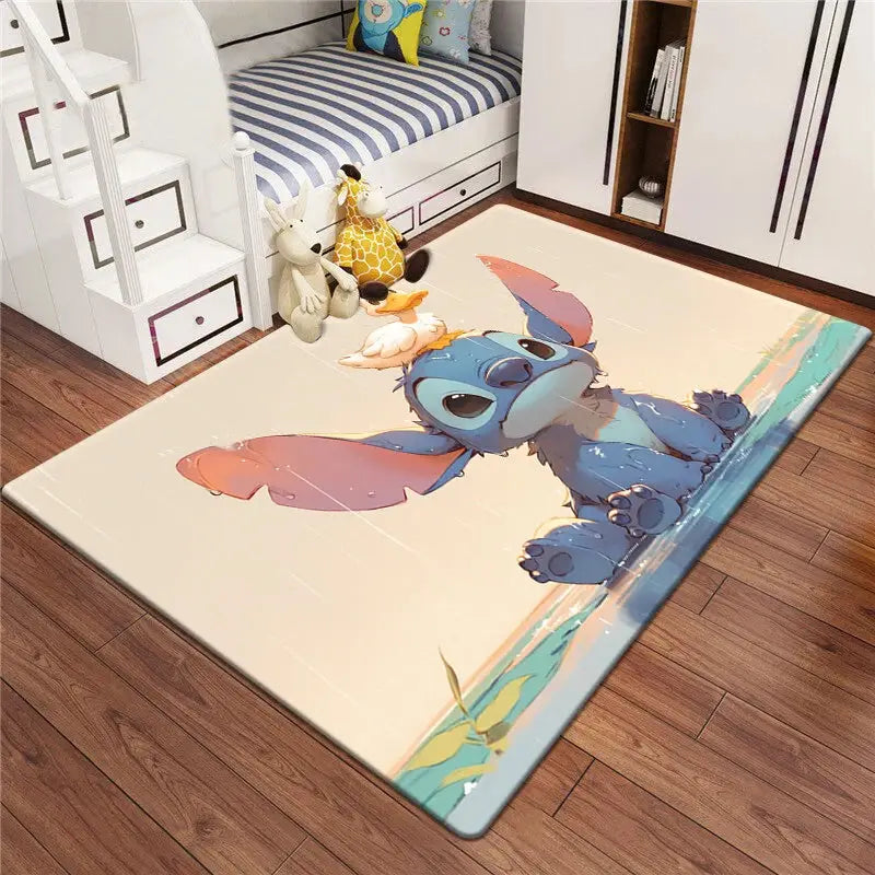 Star Stitch Cartoon HD Printing Carpet.bathroom Door Rug,Living Room,Bedroom,Decoration,Picnic,Camp,Kitchen,Crawling Mat.
