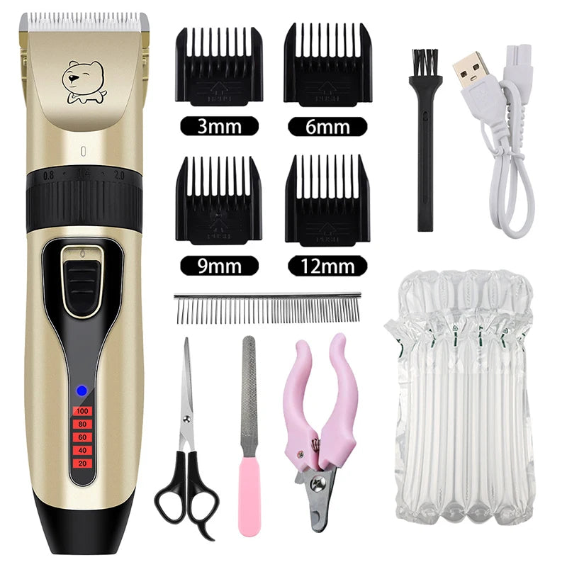 Electric Dog Clippers Professional Pet Hair Trimmer Dogs Grooming Hairdresser Hair Cutter Cat Hair Cutting Remover Machine Kit