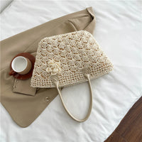 Summer Large Capacity Hand Knitting Straw Bag with Inner Pocket Casual Crochet Beach Handbag Travel Vacation Shopping Tote 2025