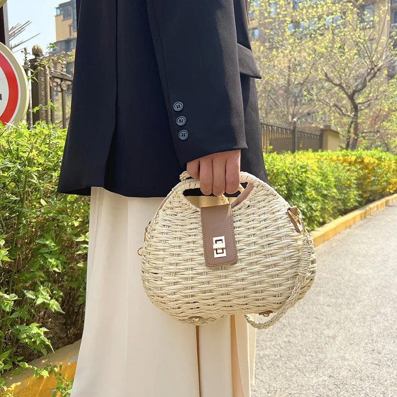 Wicker Rattan Summer Bag
