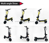 Electric Scooter Gold Color Sine Wave Display 72V 35Ah 2000Wx2 Skateboard Powerful Adult Foldable