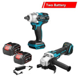 WOBERICH Brushless Cordless Angle Grinder Electric circular saw Electric Impact Hammer Drill With 2x Battery Combo Kits