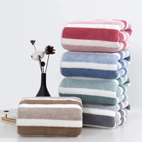 4PCS 70X140CM Soft Stripe Absorbent Microfiber Bath Towel Stripe Towels Quick Drying Absorbent Towels For Bathroom