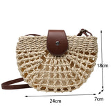 Summer Straw Bag - Fashion Semicircle