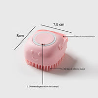 Bathroom Puppycat Washing Massage Dispenser Grooming Shower Brush Soft Silicone Dog Brush Pet Shampoo Massager Bath Brush
