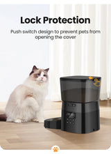 ROJECO 2L Automatic Feeder For Cats Smart Pet Fresh Food Dispenser With Stainless Steel Bowl Auto Cat Kibble Dispenser For Dogs