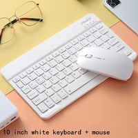 Spanish/English Bluetooth Keyboard 10 inch for iPad Air Pro Wireless Rechargeable Keyboard for Phone Tablet Laptop Universal