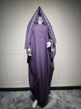Middle East Dubai Beautiful Embroidered Party Dress Islamic Modest Abaya Muslim Turkish Arab Muslim Robe With Hijab
