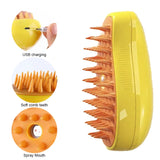 Cat Steam Brush Dog Massage Comb with Electric Water Spray Soft Silicone Pet Grooming Brush for Removing Tangled and Loose Hair
