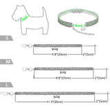 Shiny Zircon Pet Dog Neck Collars Durable Alloy Extended Chain Necklace for Small Medium Pets Pink Party Gifts Dogs Cat Necklace