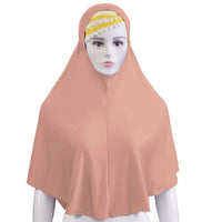 Muslim Women Instant Hijab Prayer Full Cover Chemo Cap One Piece Amira Scarf Shawls Veil Islamic Ramadan Khimar Turban Headwrap