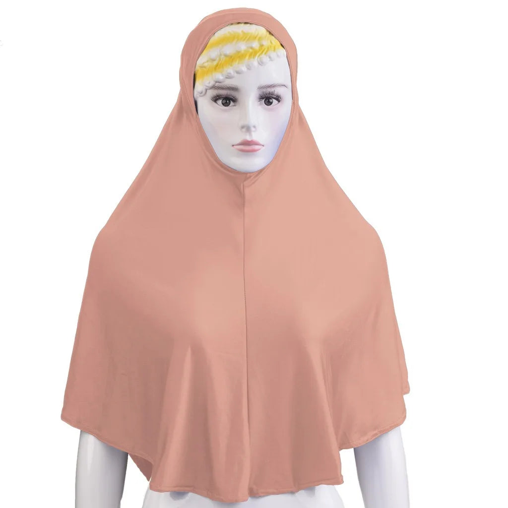 Muslim Women Instant Hijab Prayer Full Cover Chemo Cap One Piece Amira Scarf Shawls Veil Islamic Ramadan Khimar Turban Headwrap