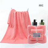 2-piece set of soft coral velvet bath towels, suitable for adult hotels and spas with towels and towels