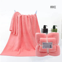 2-piece set of soft coral velvet bath towels, suitable for adult hotels and spas with towels and towels