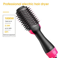 2025 New 3-in-1 Hot Air Comb Fluffy Comb Without Damaging Hair Dry And Wet Roll Straight Dual-Use Negative Ion Styling Comb