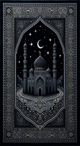 Muslim Mat Rug Meditation Rug Black Prayer Mat Mosque Design Rug Islamic Plush Rug Sajadah Mat Rug Luxury Gift Rug Home Rugs