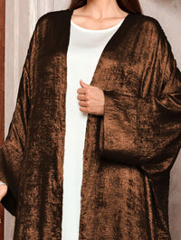Shiny Party Abaya Ramadan Eid Batwing Satin Open Kimono Dubai Luxury Muslim Damen Abayas For Women Kaftan Dress Islamic Clothing