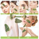 Jade Scraping Facial Massage Beauty Tool Natural Jade Scraping Board Roller Massager Law Tattoo Eye Beauty Bar