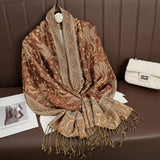 Bohemia Pashmina Hijab Scarf Long Muslim Cashmere Shawl Female Foulard Soft Turban Head Wraps For Women Headband Luxury Brand