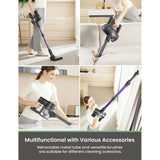 Vactidy V8 Pro Cordless Vacuum Cleaner 25kPa Powerful Suction Cyclonic Filtration System LED Display 180 ° Rotary Brush Head