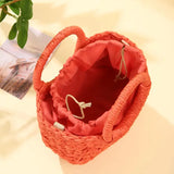Straw Rattan Beach Handbag