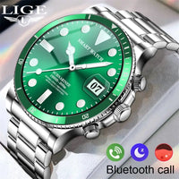 GPS Tracker NFC Smart Watch For Huawei Xiaomi Smart Watch Men's Steel Band AI Voice Smart Watch AMOLED HD Screen Bluetooth Call