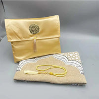 Ramadan Prayer Mat Sets Rug+tasbih +bag, Travel Worship Blanket Islamic Muslim Tasbih sejadah 70*110cm
