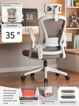 Mesh Ergonomic Office Computer Desk Chair Flip-up Arms Adjustable Headrests Comfortable Lumbar Support For Home Office Chair