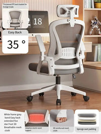 Mesh Ergonomic Office Computer Desk Chair Flip-up Arms Adjustable Headrests Comfortable Lumbar Support For Home Office Chair