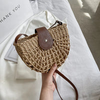Summer Straw Bag - Fashion Semicircle