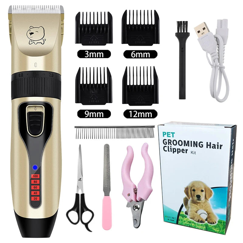 Electric Dog Clippers Professional Pet Hair Trimmer Dogs Grooming Hairdresser Hair Cutter Cat Hair Cutting Remover Machine Kit