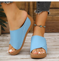 Women's Sandals Casual Heels Sandals Summer Woman Shoes Luxury Slippers Heeled Sandals Wedges Shoes Summer Footwear Women 2025