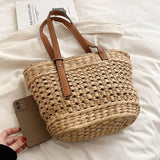 Summer Straw Beach Tote