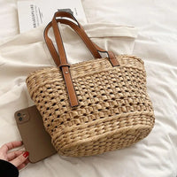 Summer Straw Beach Tote