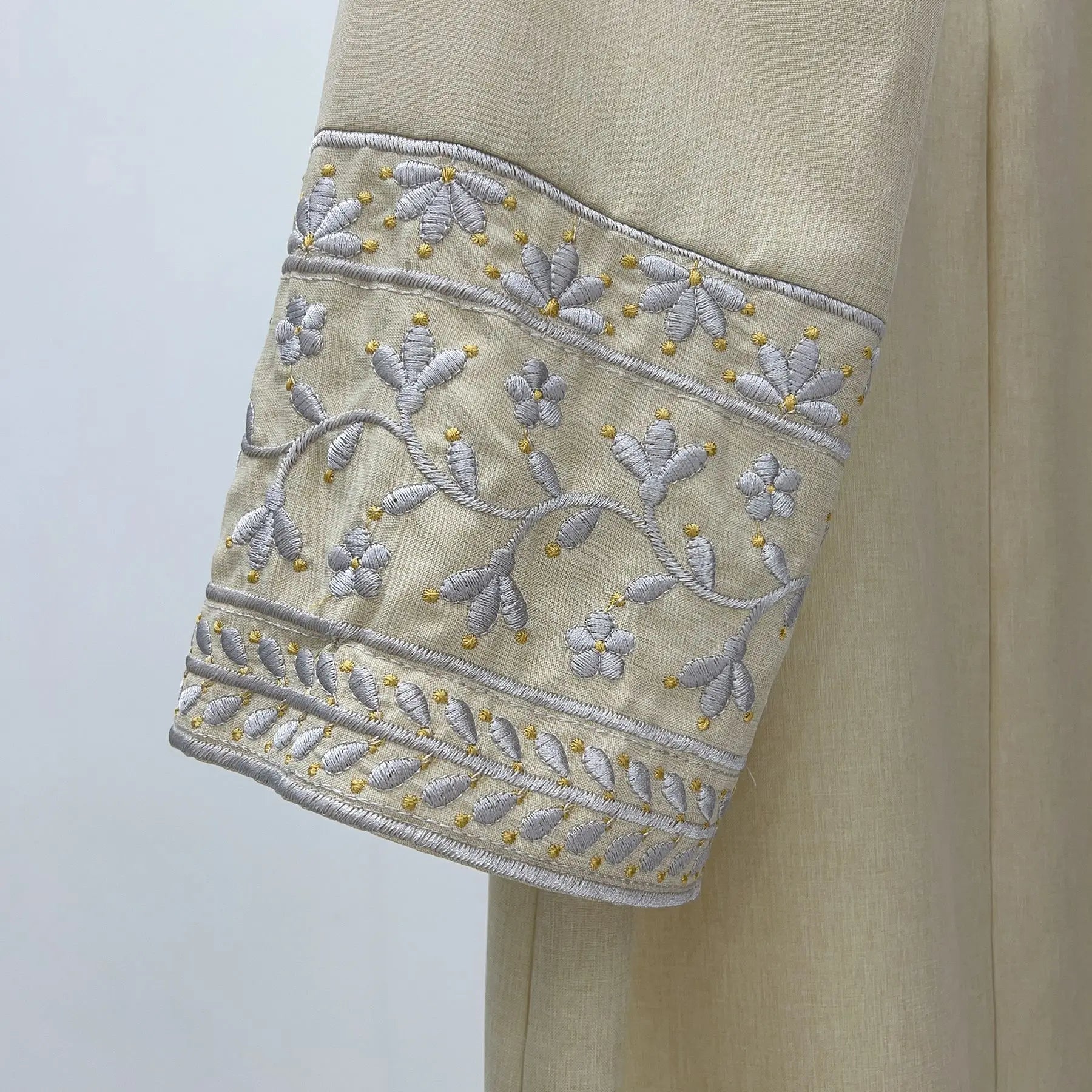 2024 New Embroidery Sleeve Dubai Abaya Middle East Türkiye Elegant Dress Party Gown Eid Ramadan Islam Women Muslim Clothing