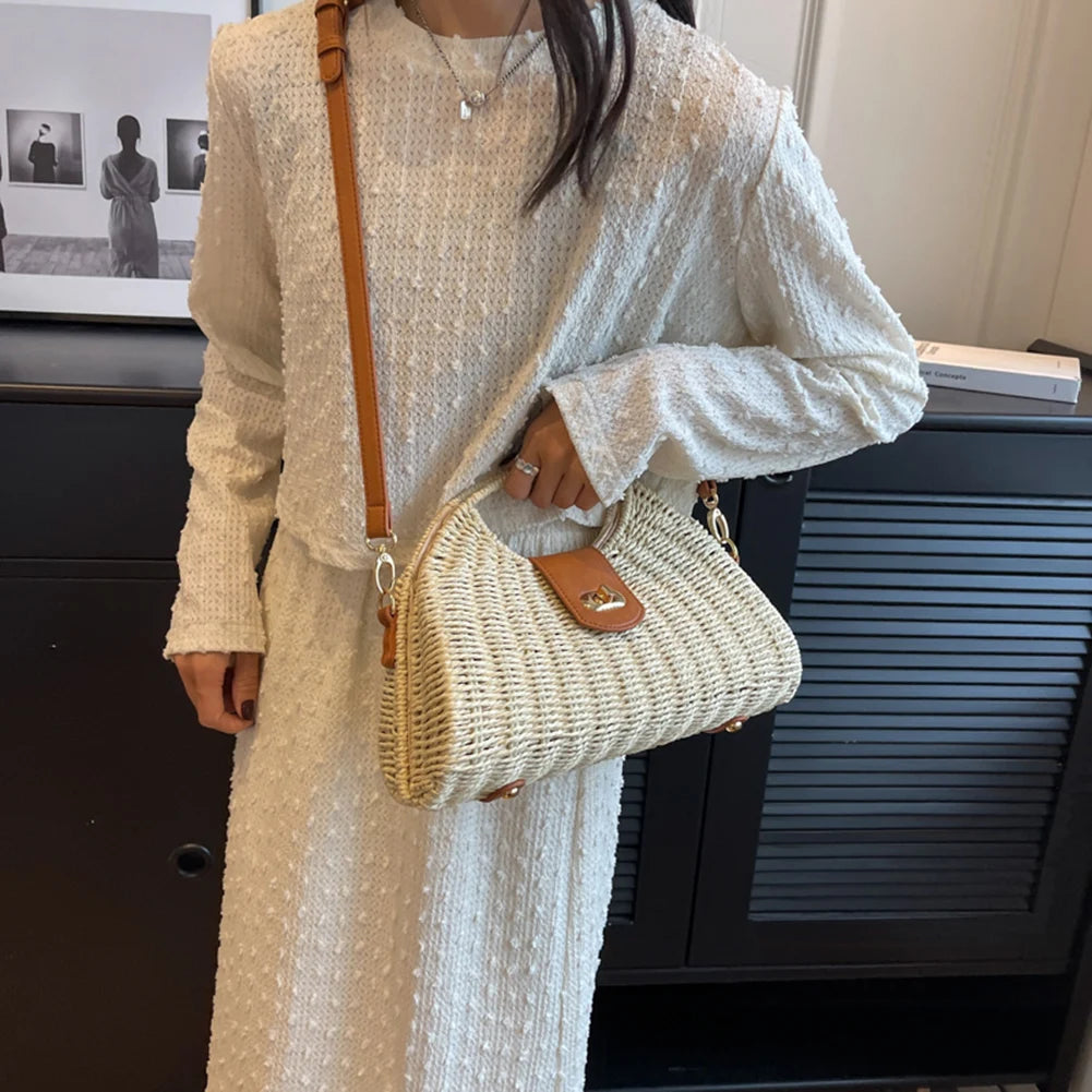 Summer Woven Shell Tote