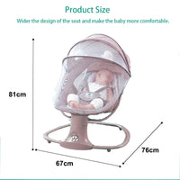 Electric Bluetooth Baby Cradle with Mosquito Net Bluetooth Music Baby Rocking Chair Multifunctional Baby Crib for Newborns 2024