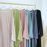 Modest Open Abaya Kimono Kaftan Dubai Islam Muslim Dress Abayas Caftan Marocain Qatar Oman Turkey Clothing For Women Robe Femme