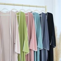 Modest Open Abaya Kimono Kaftan Dubai Islam Muslim Dress Abayas Caftan Marocain Qatar Oman Turkey Clothing For Women Robe Femme