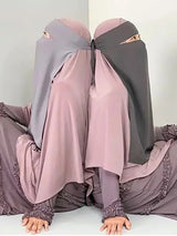 Niqab High Quality Nida Single Layer Ramadan Islamic Clothing EID Prayer Muslim Modest Women Hijab Khimar Jilbab Veil Niqab