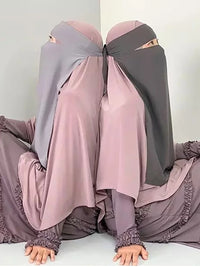 Niqab High Quality Nida Single Layer Ramadan Islamic Clothing EID Prayer Muslim Modest Women Hijab Khimar Jilbab Veil Niqab